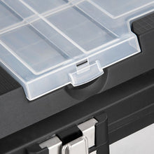Load image into Gallery viewer, 18&quot; Tool Box Stainless Steel and Plastic Portable Organizer with Lid
