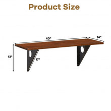 Load image into Gallery viewer, 40&#39;&#39; x 14&#39;&#39; Wall-Mounted Desk Rubber Wood Dining Table with Sturdy Steel Bracket
