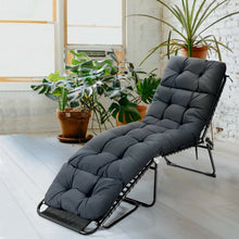 Load image into Gallery viewer, 73&quot; Lounge Chaise Cushion Padded Recliner for Indoor and Outdoor-Gray
