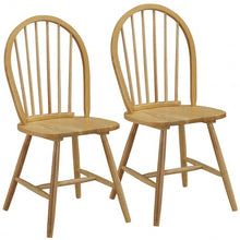 Load image into Gallery viewer, Set of 2 Vintage Windsor Wood Chair with Spindle Back for Dining Room
