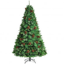 Load image into Gallery viewer, 8 Feet Unlit Hinged PVC Artificial Christmas Pine Tree with Red Berries
