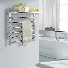 Load image into Gallery viewer, 6-Bar Wall Mounted Towel Warmer Stainless Steel Towel Rack
