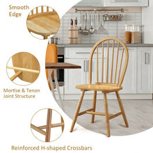 Load image into Gallery viewer, Set of 2 Vintage Windsor Wood Chair with Spindle Back for Dining Room
