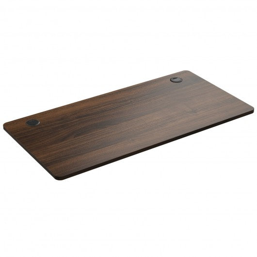 Universal Table Top for Office Relevance Desktop with 2 Cable Holes-Walnut