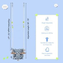 Load image into Gallery viewer, Indoor Outdoor Baby Canvas Hanging Swing-Blue
