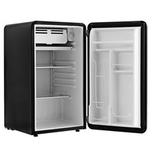 Load image into Gallery viewer, 3.2 Cu Ft Retro Compact Refrigerator w/ Freezer Interior Shelves Handle-Black
