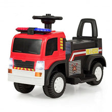 Load image into Gallery viewer, Kids 6V Battery Powered Electric Ride On Fire Truck
