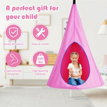 Load image into Gallery viewer, 40&quot; Kids Nest Swing Hanging Seat Hammock -Pink
