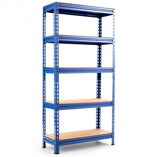 5-Tier Steel Shelving Unit Storage Shelves Heavy Duty Storage Rack-Blue