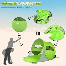 Load image into Gallery viewer, Pop Up Beach Tent Anti-UV UPF 50+ Portable Sun Shelter for 3-4 Person-Green
