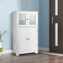 Load image into Gallery viewer, Bathroom Floor Storage Locker Kitchen Cabinet with Doors and Adjustable Shelf-White
