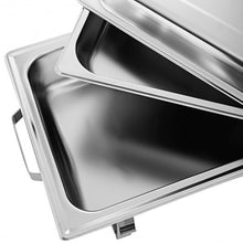 Load image into Gallery viewer, 4-Pack of Full Size Tray 8 Quart Stainless Steel Chafer for Buffet
