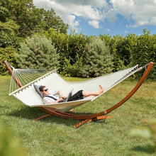 Load image into Gallery viewer, 161&quot; Outdoor Swing Wooden Curved Arc Hammock
