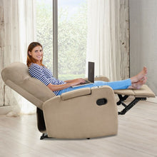 Load image into Gallery viewer, Recliner Chair Single Sofa Lounger with Arm Storage and Cup Holder for Living Room-Brown
