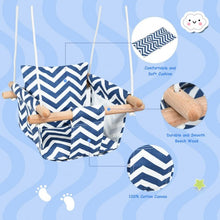 Load image into Gallery viewer, Indoor Outdoor Baby Canvas Hanging Swing-Blue
