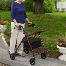 Load image into Gallery viewer, Rollator Walker with Curved Back &amp; Soft Seat
