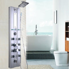 Load image into Gallery viewer, 46&quot; Bathroom Aluminum Thermostatic Shower Panel with 10 Massage Jets
