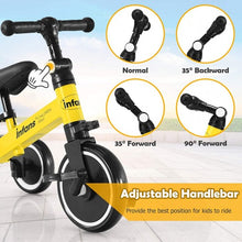 Load image into Gallery viewer, 3 in 1 3 Wheel Kids Tricycles w/ Adjustable Seat &amp; Handlebarfor Ages 1-3-Yellow

