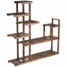 Load image into Gallery viewer, 7-Tier Flower Wood Stand Plant Display Rack Storage Shelf
