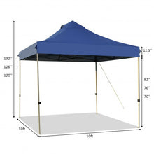 Load image into Gallery viewer, 10&#39; x 10&#39; Portable Pop Up Canopy Event Party Tent Adjustable w/Roller Bag-Blue
