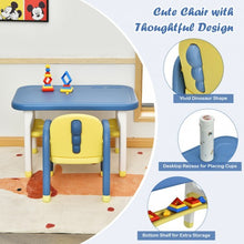 Load image into Gallery viewer, Kids Activity Table and Chair Set with Montessori Toys for Preschool and Kindergarten-Blue
