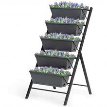 Load image into Gallery viewer, 4 ft Vertical Raised Garden Bed with 5 Tiers for Patio Balcony Flower Herb
