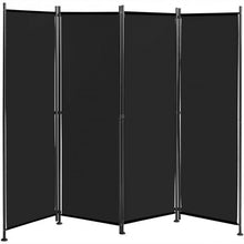 Load image into Gallery viewer, 4-Panel Room Divider Folding Privacy Screen-Black
