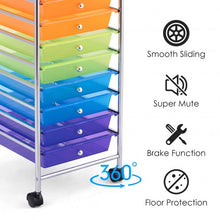 Load image into Gallery viewer, 10 Drawer Rolling Storage Cart Organizer-Color
