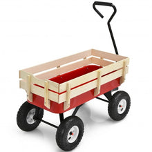 Load image into Gallery viewer, Outdoor Pulling Garden Cart Wagon with Wood Railing
