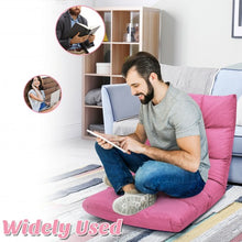 Load image into Gallery viewer, 14-Position Adjustable Folding Lazy Gaming Sofa-Pink
