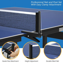 Load image into Gallery viewer, 9&#39; x 5&#39; Foldable Table Tennis Table with Quick Clamp Net and Post Set
