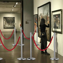 Load image into Gallery viewer, 6 pcs Stanchion Posts Retractable Ropes Crowd Control Barrier
