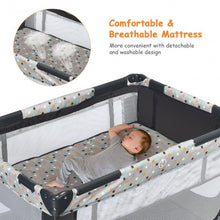 Load image into Gallery viewer, Portable Baby Playpen with Mattress Foldable Design-Gray
