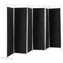 Load image into Gallery viewer, 6-Panel Room Divider Folding Privacy Screen -Black
