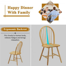 Load image into Gallery viewer, Set of 2 Vintage Windsor Wood Chair with Spindle Back for Dining Room
