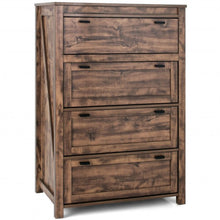 Load image into Gallery viewer, 4 Drawers Dresser Rustic Vertical Drawer Chest Industrial Dresser Tower
