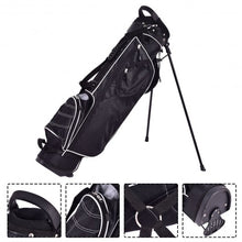 Load image into Gallery viewer, Golf Stand Cart Bag w/ 4 Way Divider Carry Organizer Pockets-Black
