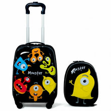 Load image into Gallery viewer, 2 pcs Kids Luggage Set 12&quot; Backpack &amp; 16&quot; Rolling Suitcase
