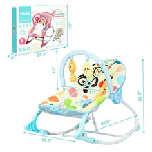 Load image into Gallery viewer, Adjustable Toddler Swing Bouncer &amp; Rocker-Blue
