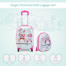 Load image into Gallery viewer, 2 pcs 12&quot; 16&quot; Green ABS Kids Suitcase Luggage Set
