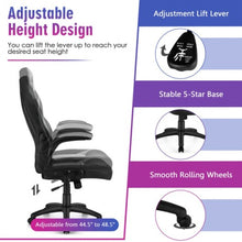 Load image into Gallery viewer, Height Adjustable Swivel High Back Gaming Chair Computer Office Chair-Gray
