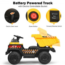 Load image into Gallery viewer, 12V Battery Kids Ride On Dump Truck  with Electric Bucket
