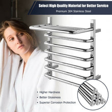 Load image into Gallery viewer, 6-Bar Wall Mounted Towel Warmer Stainless Steel Towel Rack
