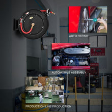 Load image into Gallery viewer, 3/8&quot; x 50&#39; Auto Rewind Retractable Air Hose Reel Compressor
