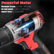 Load image into Gallery viewer, 18V Cordless Drill Driver Impact Tool Kit with LED Light
