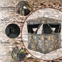 Load image into Gallery viewer, 3 Person Hunting camouflage Surround View Tent with Slide Mesh Window
