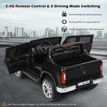 Load image into Gallery viewer, 12V 2-Seater Kids Ride On Car Licensed Mercedes Benz X Class RC with Trunk-Black
