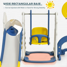 Load image into Gallery viewer, 6 in 1 Slide and Swing Set with Ball Games for Toddlers-Blue
