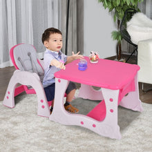 Load image into Gallery viewer, 3 in 1 Infant Table and Chair Set Baby High Chair-Red
