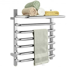 Load image into Gallery viewer, 6-Bar Wall Mounted Towel Warmer Stainless Steel Towel Rack
